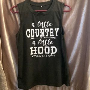 A little country a little hood tank top